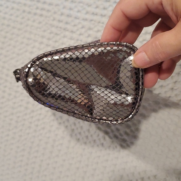 Michael Kors Ltd Edition Metallic Embossed Suede Signature Cosmetic Case NWOT - Picture 5 of 8